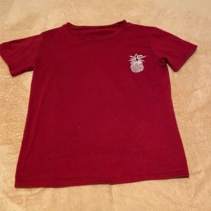 Burgundy pineapple shirt